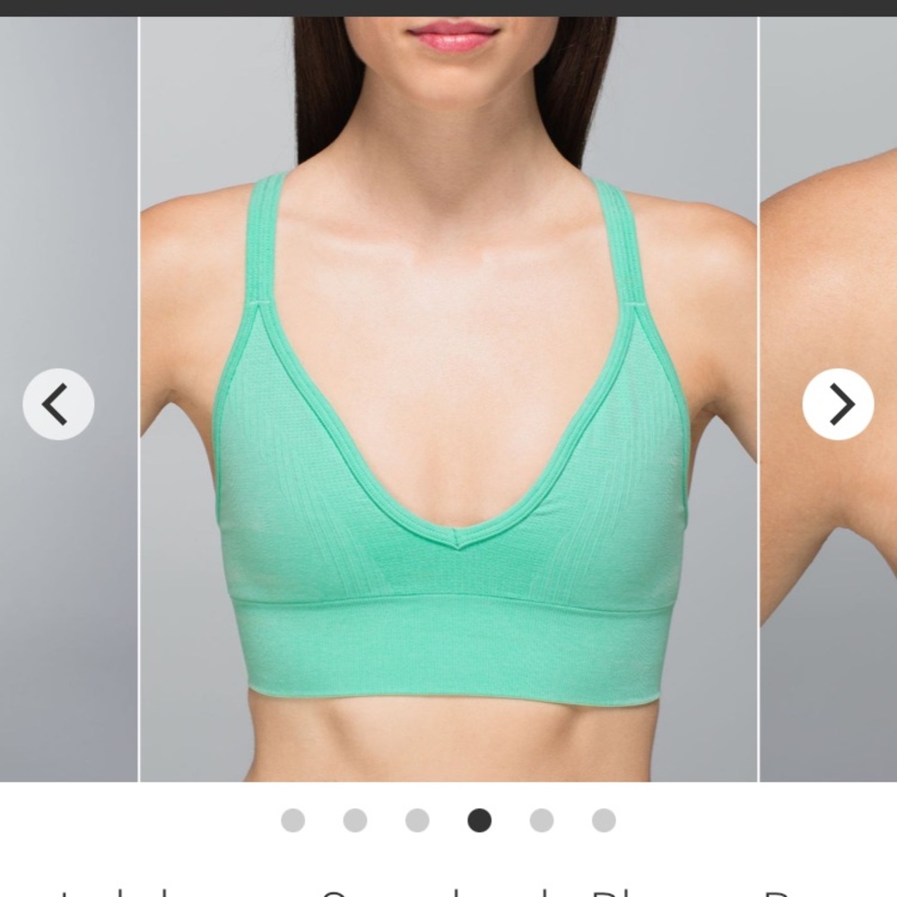 Lululemon Seamlessly Plunge Bra in Heathered Opal Size 6